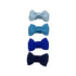 Haarspeldjes: Strikjes baby ( klik klak 4stk) blauw