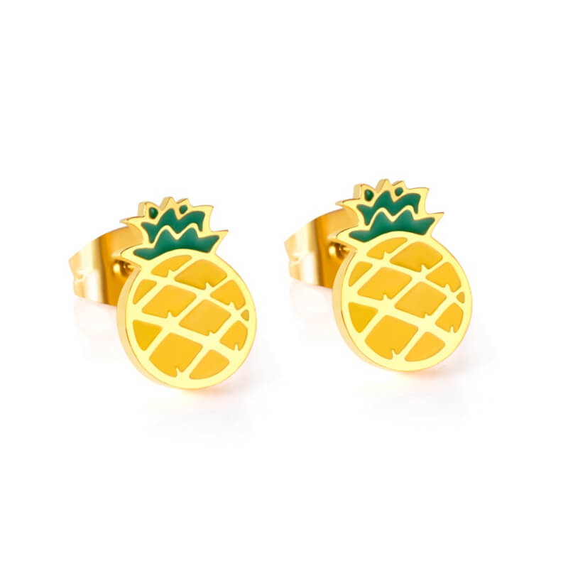 Chirurgisch staal kinderoorbellen: Ananas