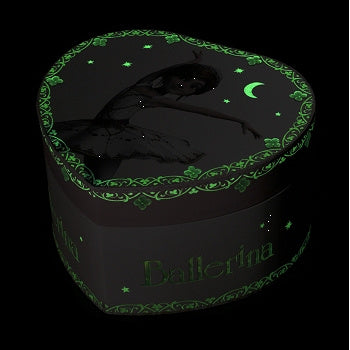 Sieradendoosje: Ballerina hartje (glow in the dark)