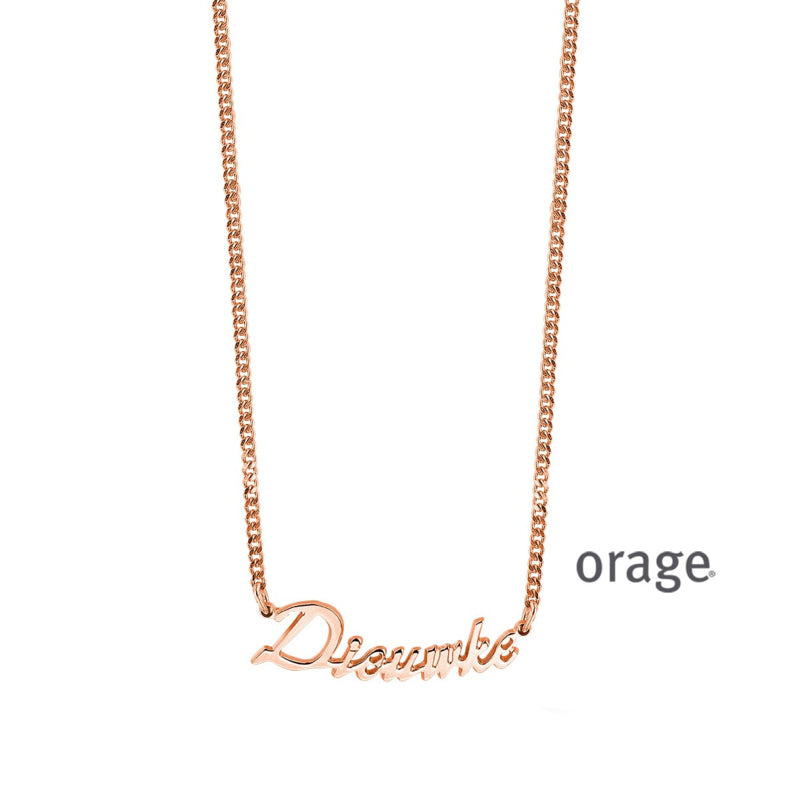 Ketting met naam (verguld rosé goud) ORAGE