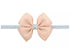 Haarbandje: Pastel roze strik/zilver