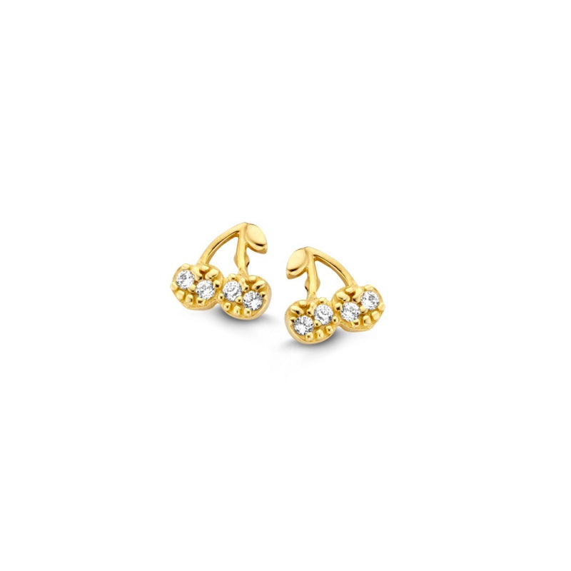 Gouden kinderoorbellen: Kers (Naiomy Princess)