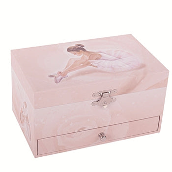 Sieradendoosje: Ballerina (licht roze glow in the dark)