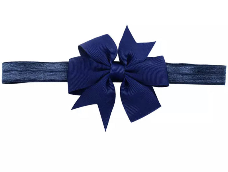 Haarbandje: Luna strik marine blauw