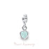 Piccolo Dangles: Geboortesteen Maart hartje