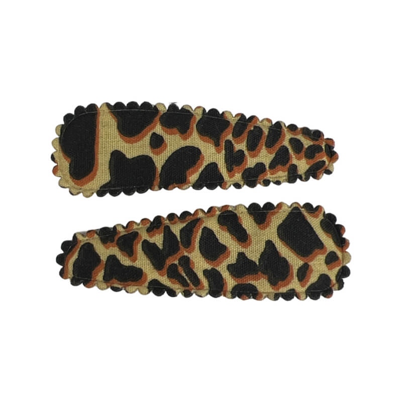 Haarspeldjes: Luipaard bruin(klik klak 5cm)