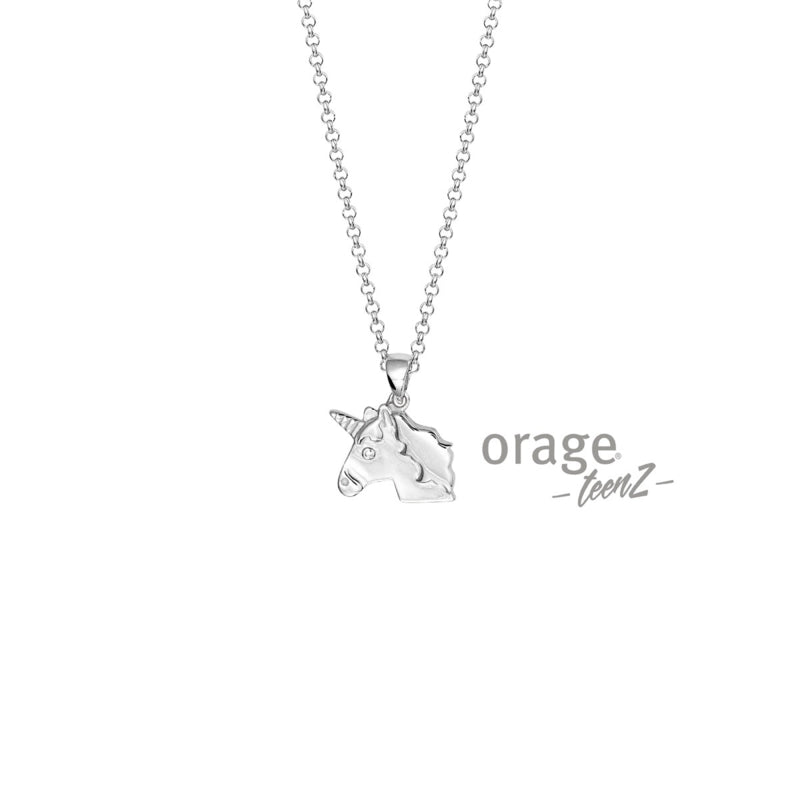 Zilveren kinderketting: Eenhoorn (ORAGE)