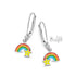 Zilveren kinderoorbellen: Regenboog (ORAGE brisure sluiting)