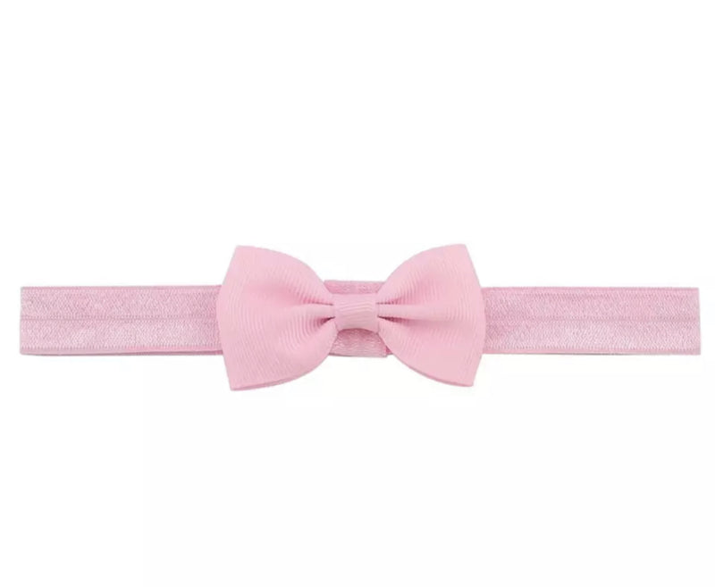 Haarbandje: Kleine strik licht roze