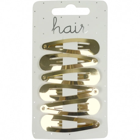 Haarspeldjes: Goud 5 cm (klik klak)