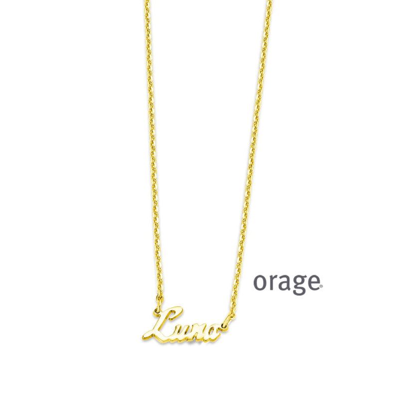 Ketting met naam (verguld goud) ORAGE