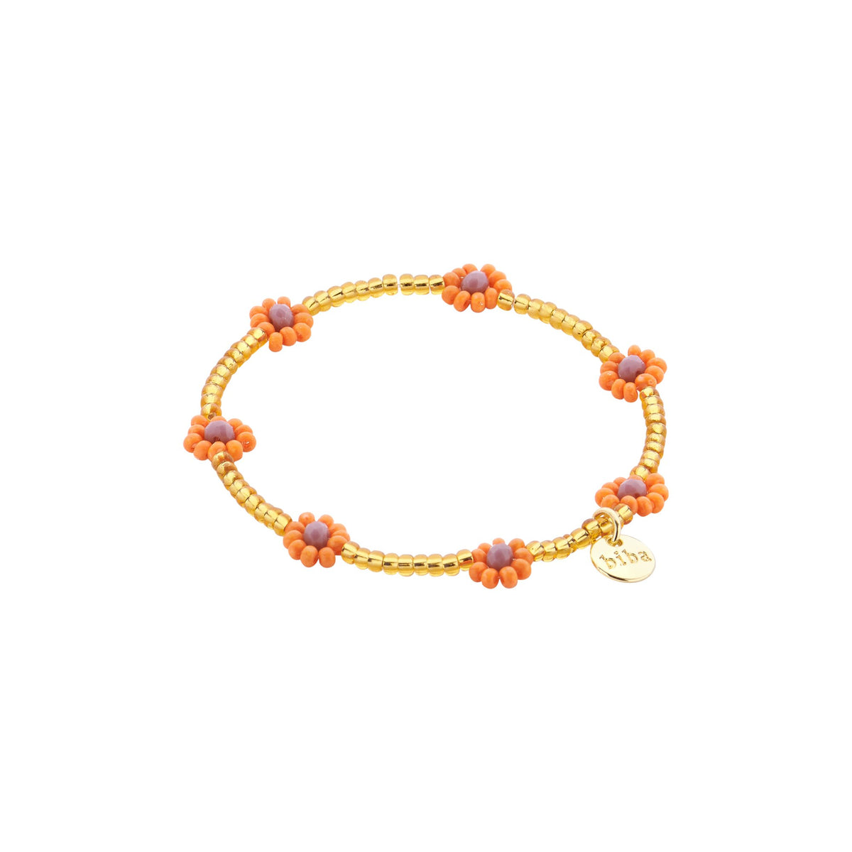 Bracelets Biba flowers orange