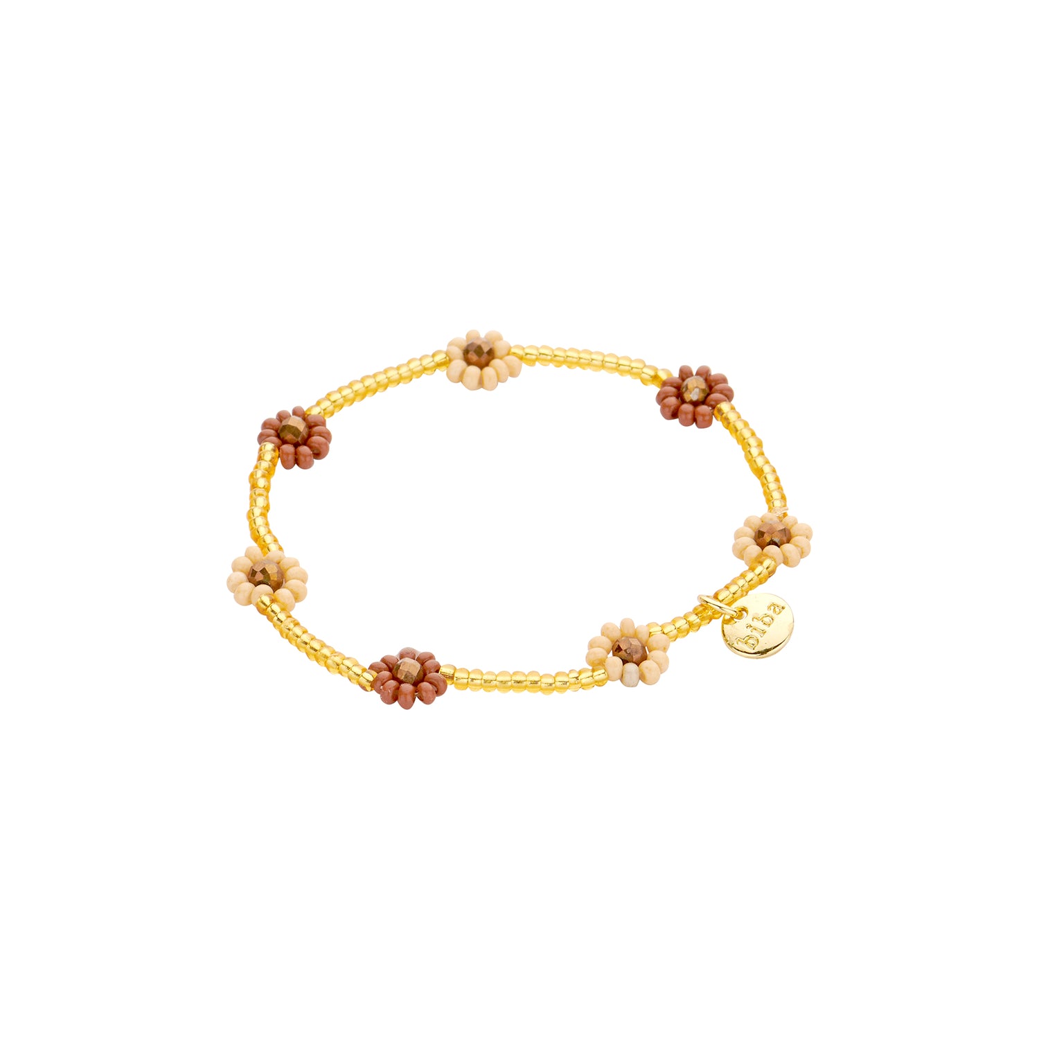 Bracelets Biba flowers brown/beige