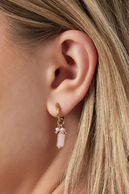 Chirurgisch staal kinderoorbellen: Kristal blue (creolen)