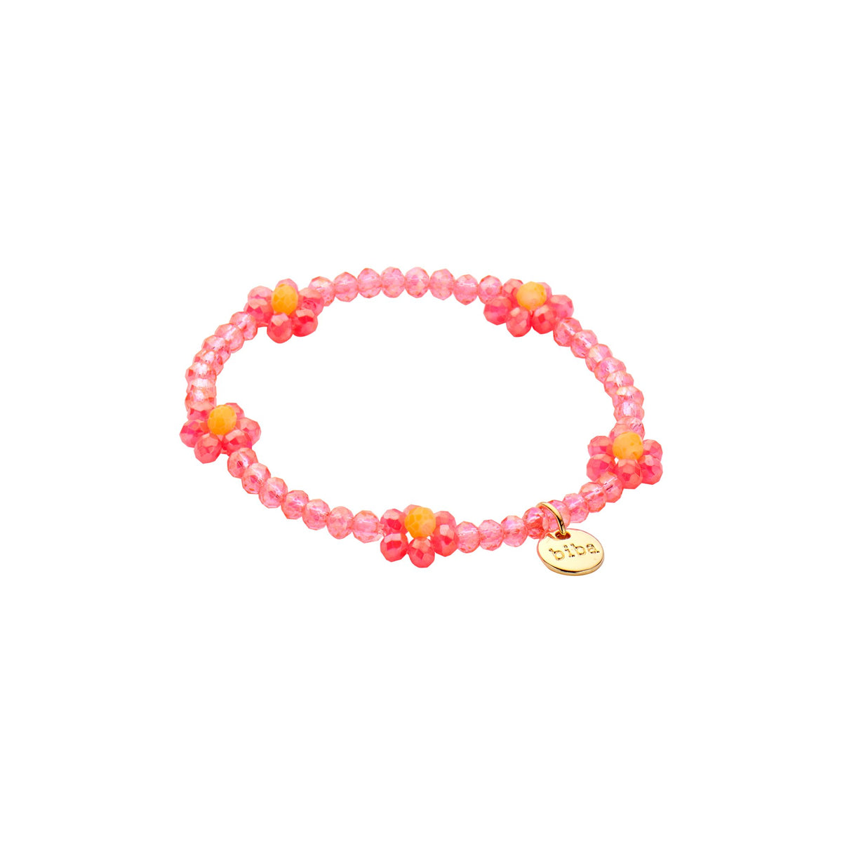 Armbandjes Biba kristal roze bloemetjes