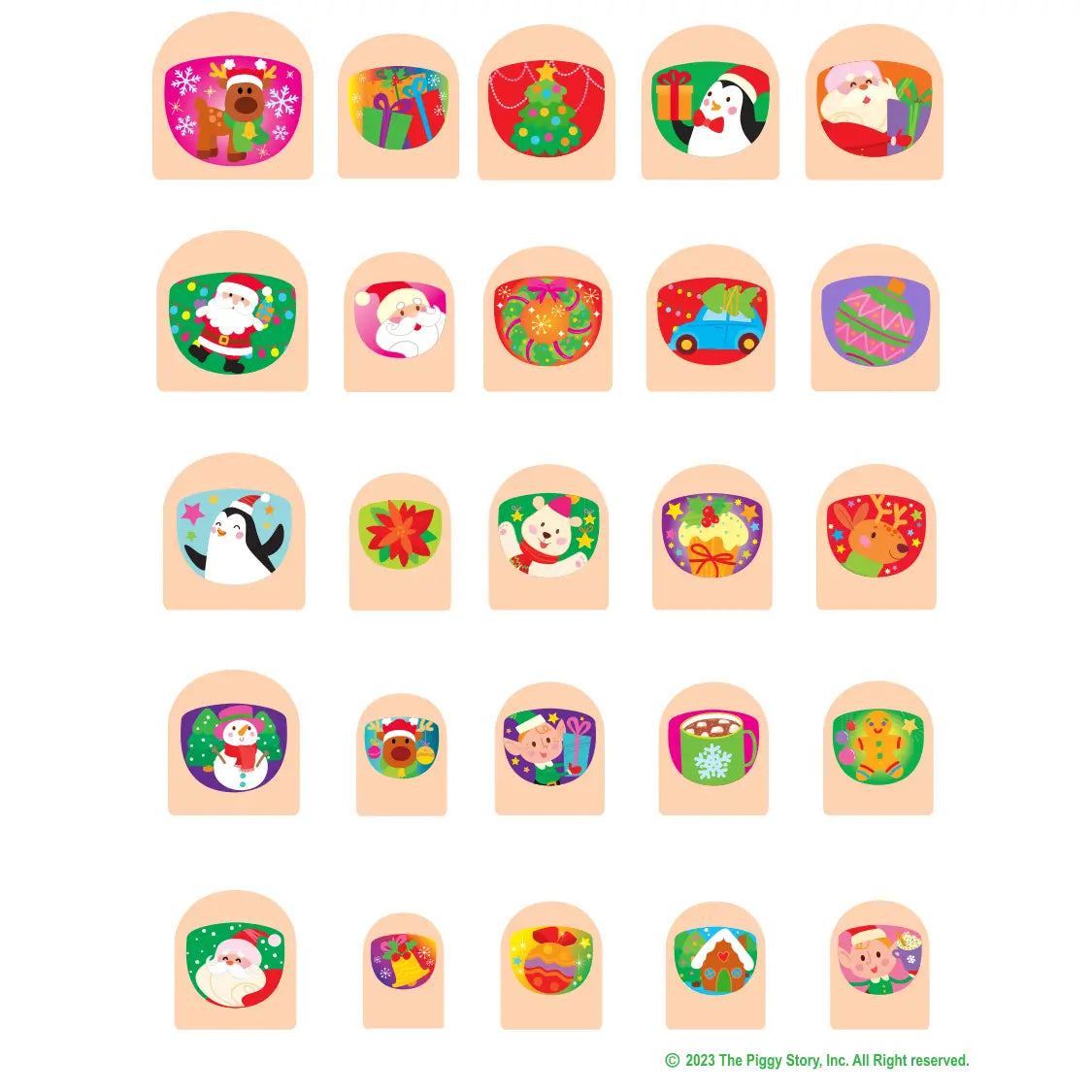 Nagelstickers Kerstmis