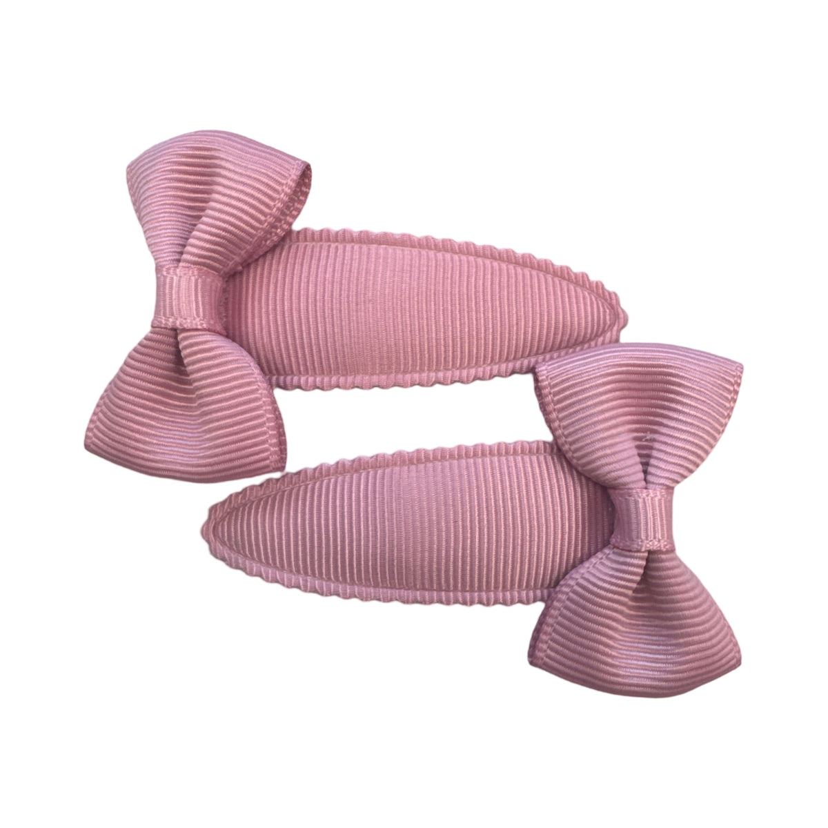 Haarspeldjes: Mauve met strikjes (klik klak 5cm)