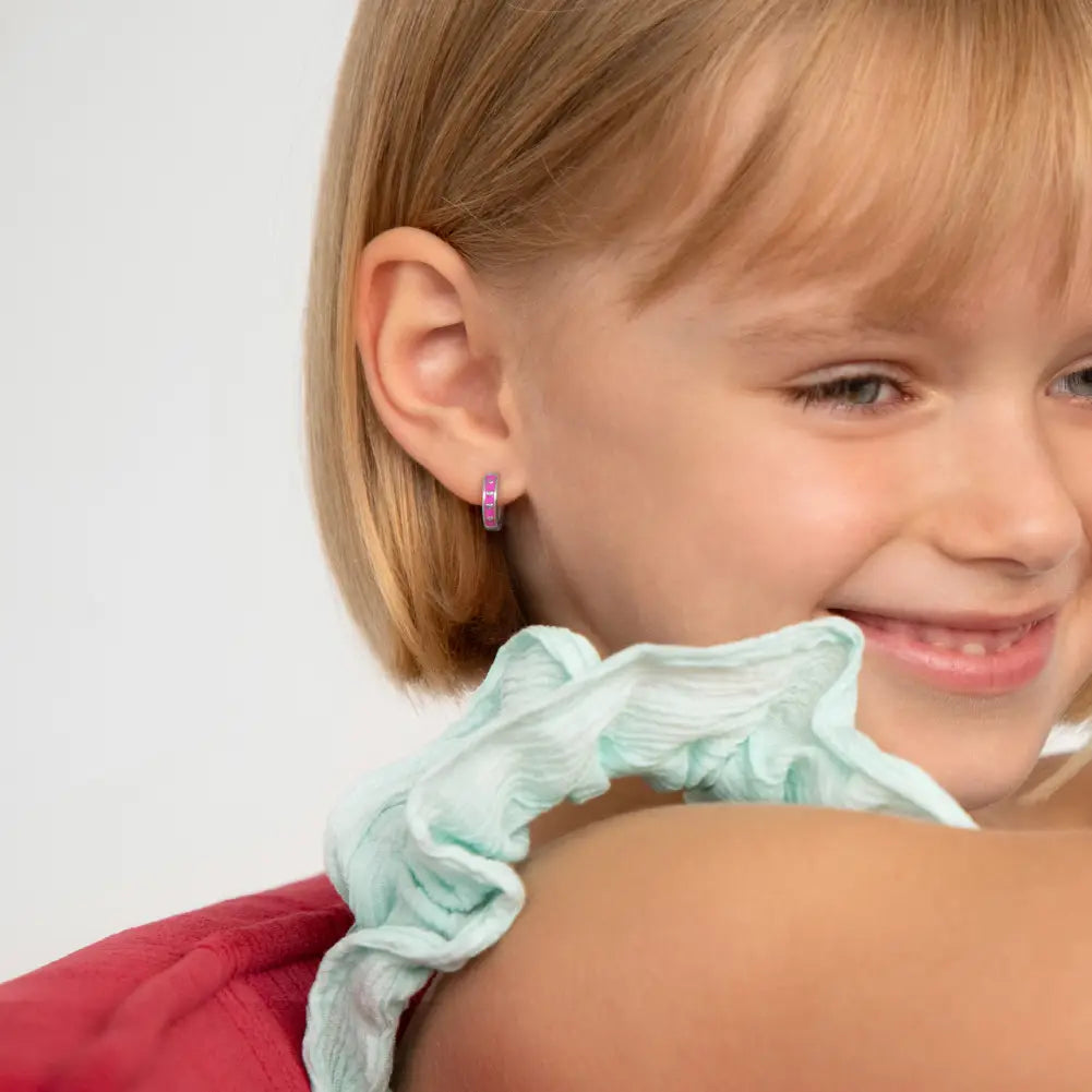 Silberne Ohrringe für Kinder: Creolen Liva