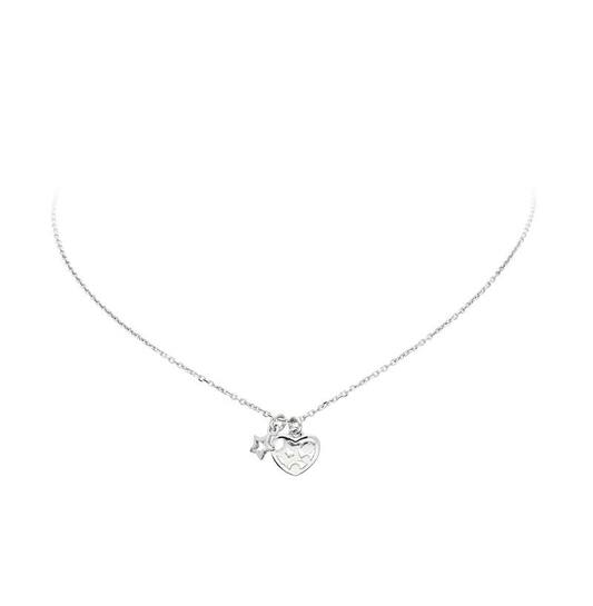 Zilveren kinderketting: Hartje met ster