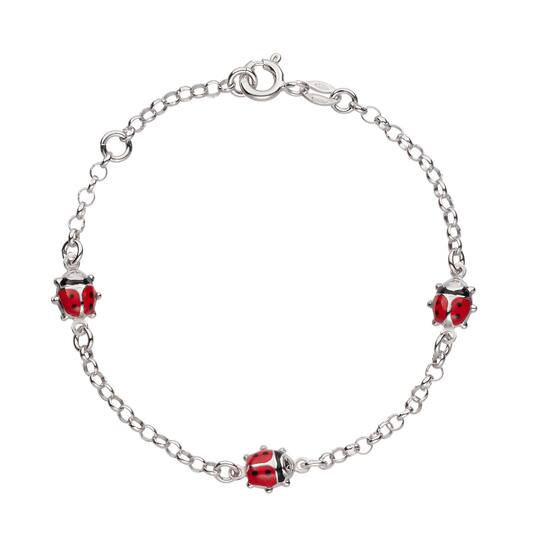 Bracelet pour enfants : Bracelet argenté Coccinelle