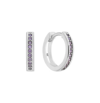 Pendientes infantiles de plata: Púrpura