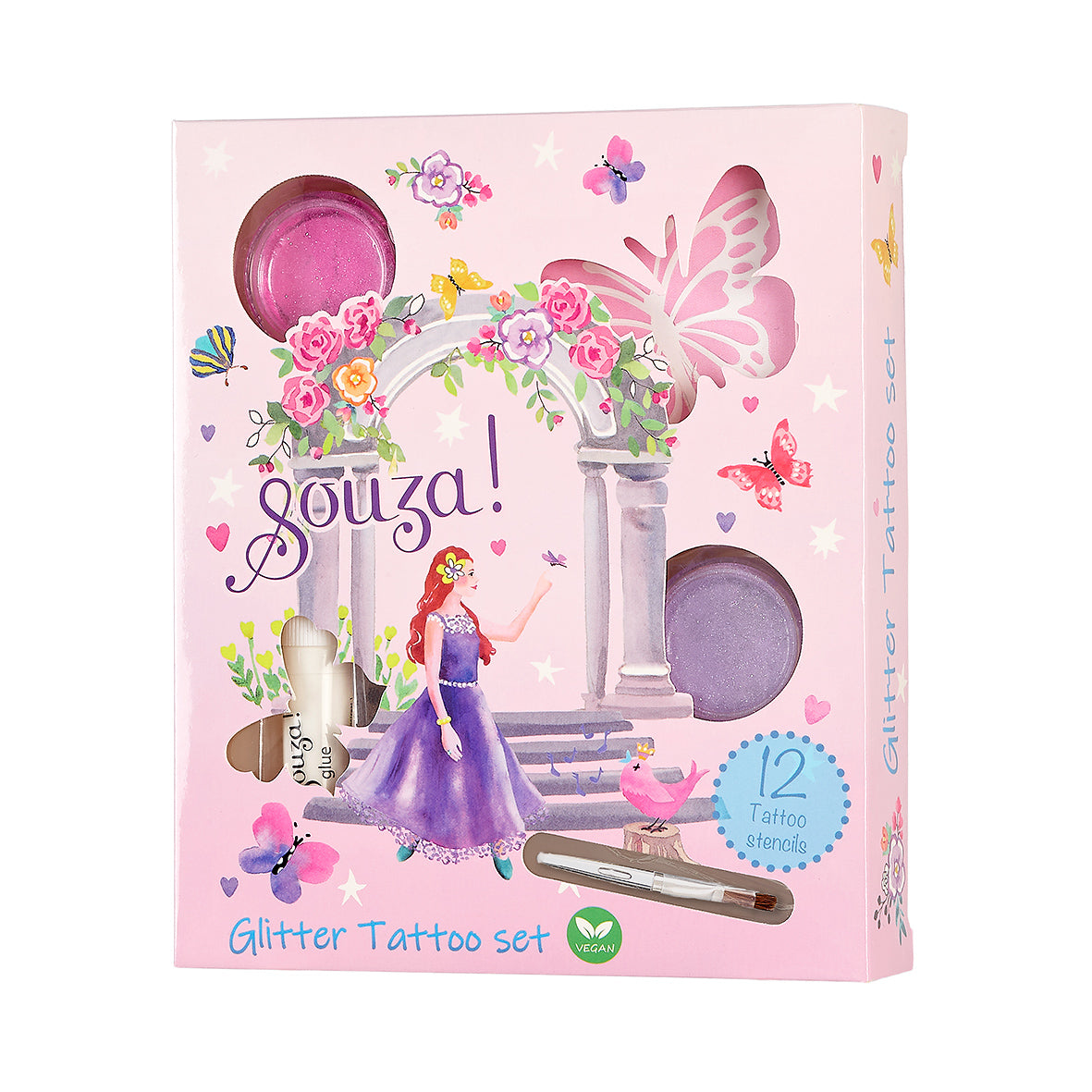 Glitter tatoveringssæt feer