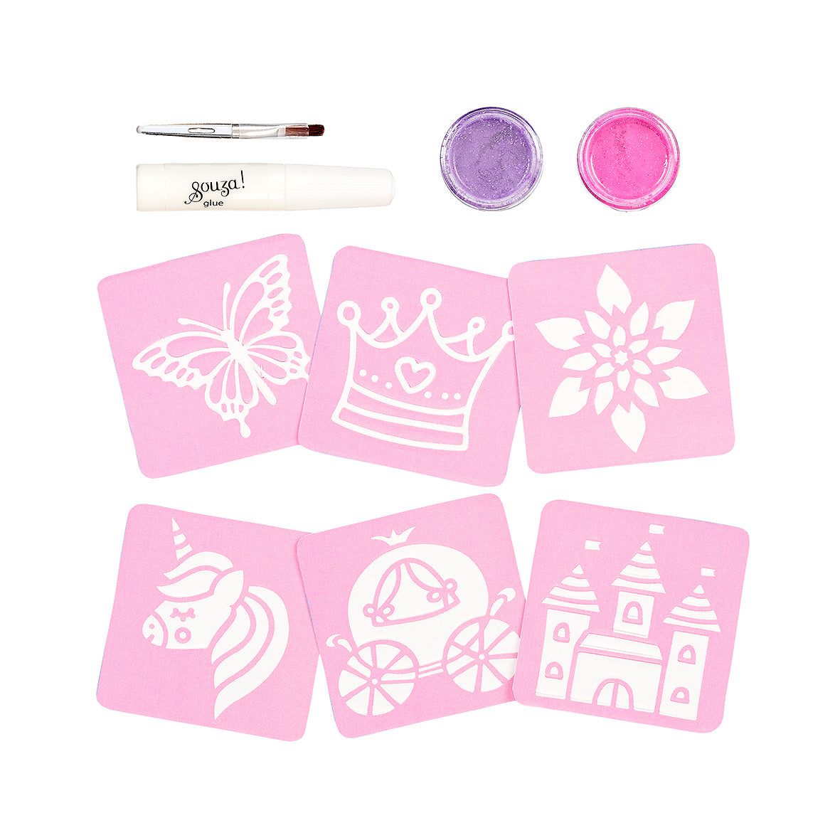 Glitter tatoveringssæt feer