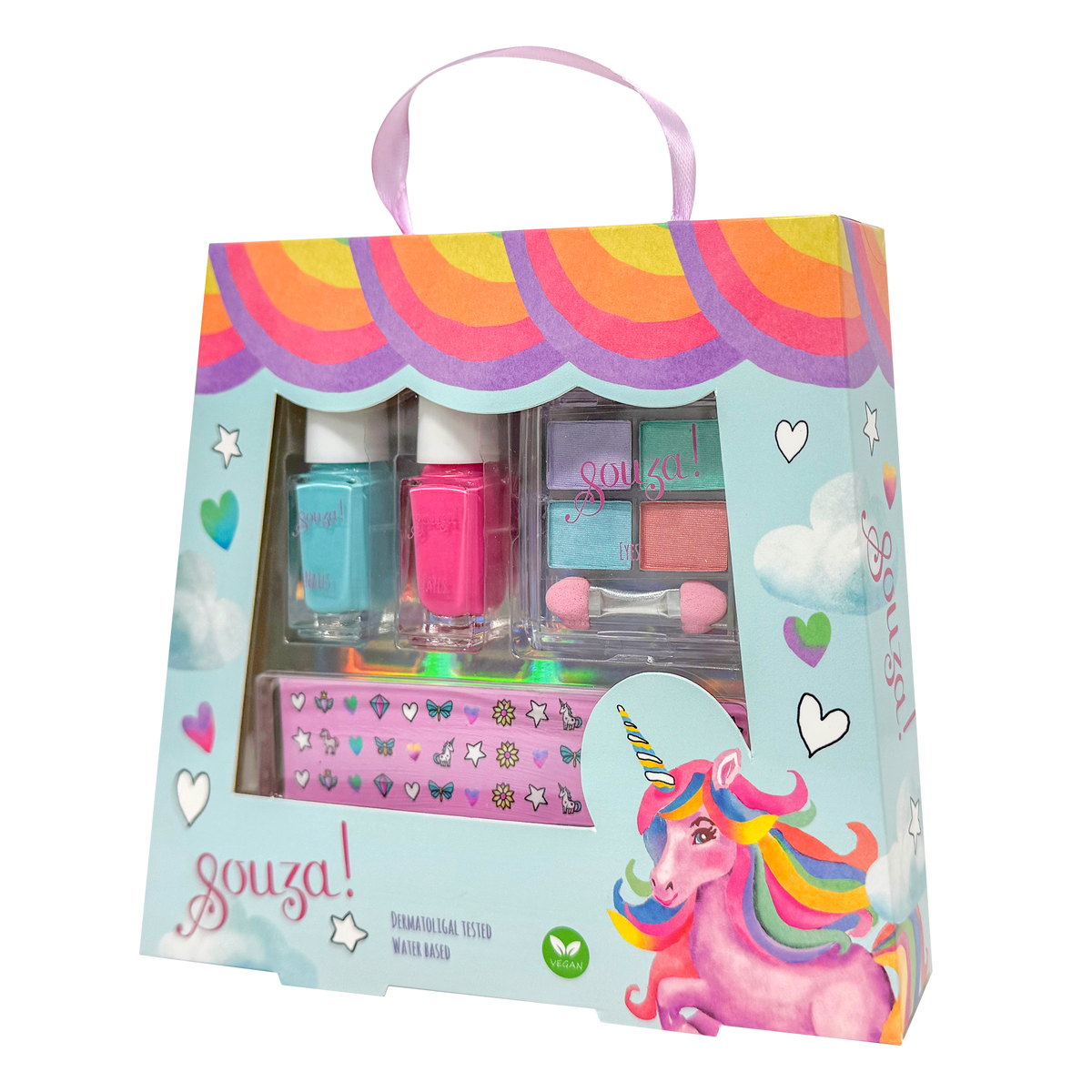 Souza: Makeup set unicorn nails and eye makeup