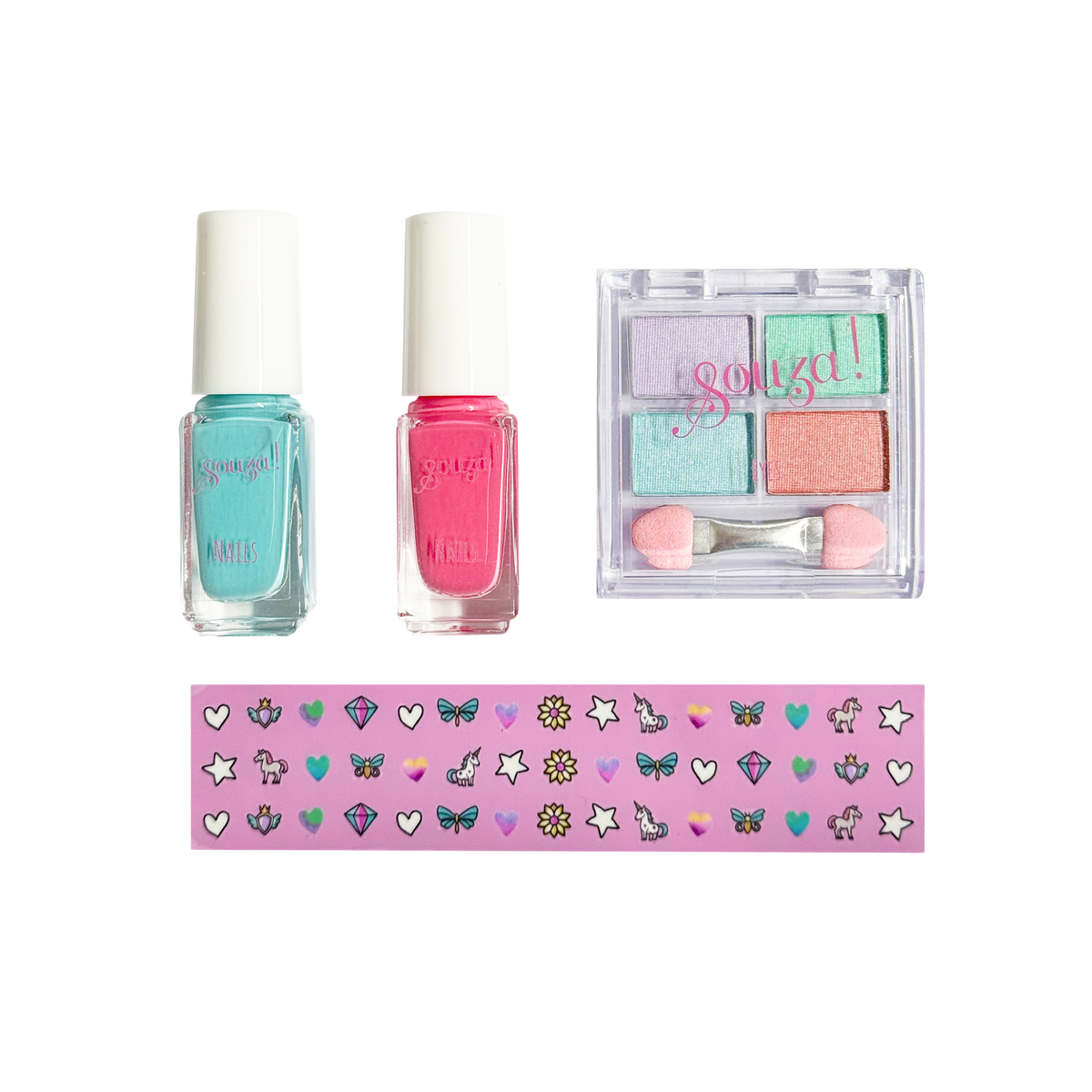 Souza: Makeup set unicorn nails and eye makeup