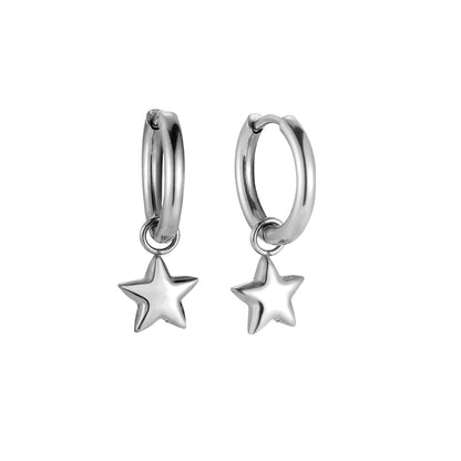 Chirurgenstahl-Ohrringe für Kinder: Sterne (Kreolen)