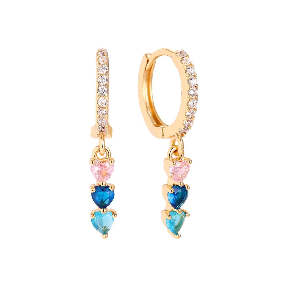 Chirurgisch stalen kinderoorbellen: Creolen Baby Blue Love