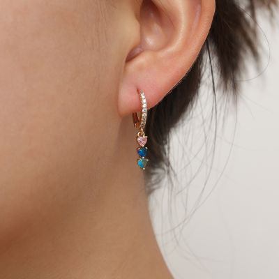 Chirurgisch stalen kinderoorbellen: Creolen Baby Blue Love