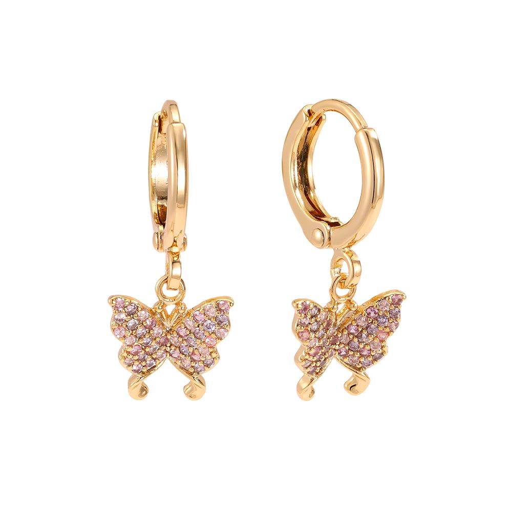 Chirurgisch stalen kinderoorbellen: Creolen Butterfly Bliss (gold)