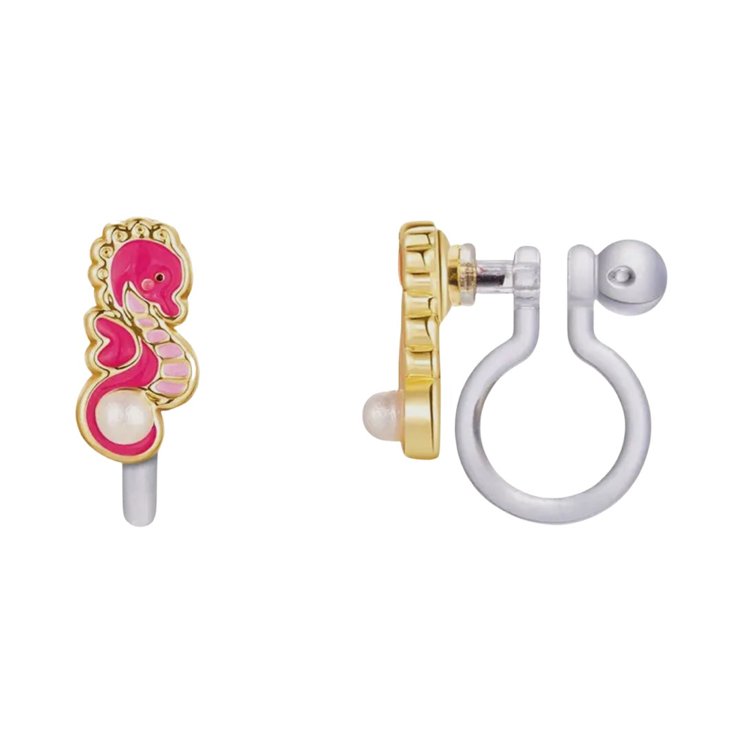 Clip earrings: Seahorse