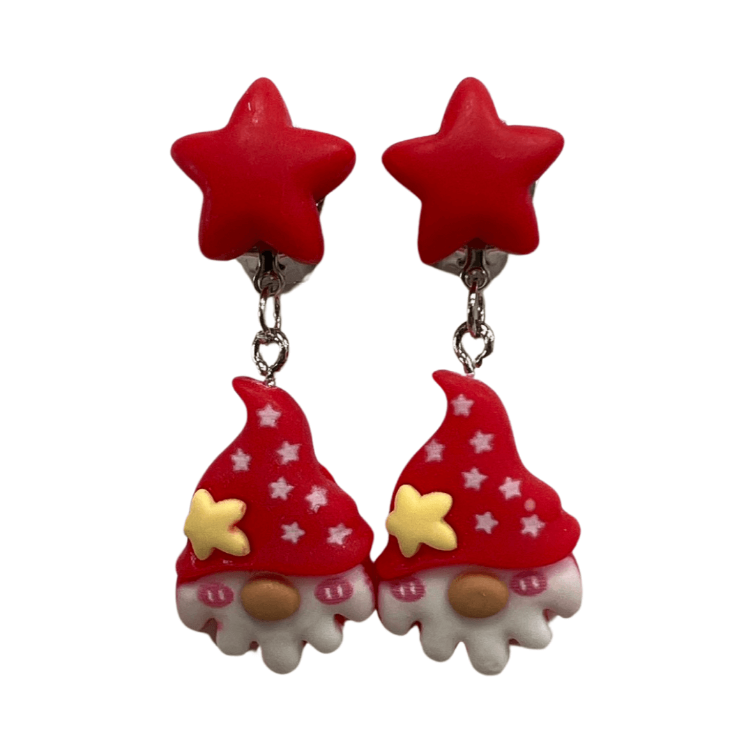 Clip earrings: Christmas Dolls