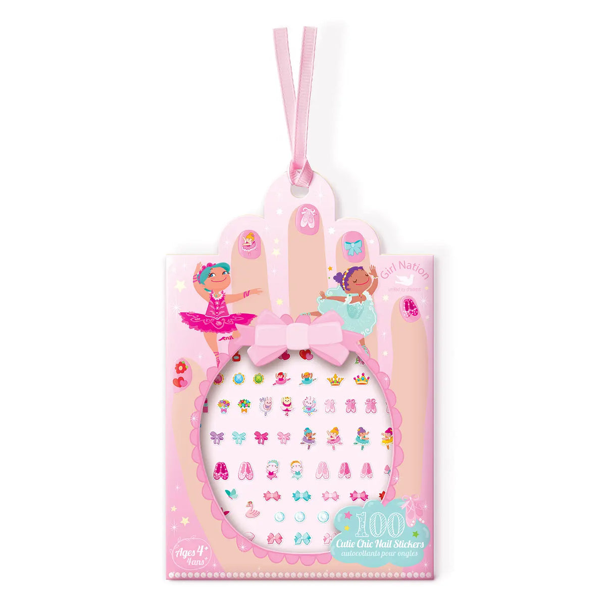 Autocollants pour ongles Ballerinas (100 pièces)