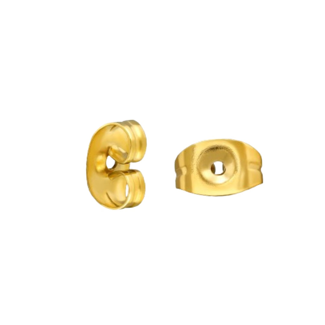 Chirurgenstahl-Ohrringe für Kinder: Rückseite (Gold) (1 Stück)