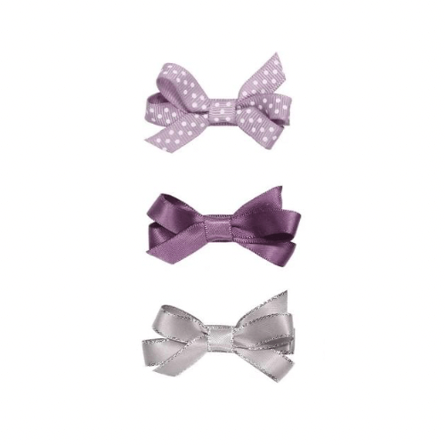 Hairpins: Bow tie set purple