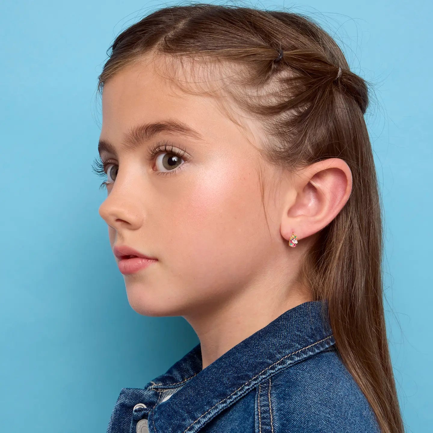 Hypoallergene kinderoorbellen: Eenhoorn creolen