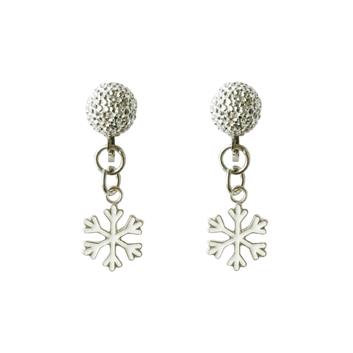 Clip earrings: Ice star silver hanging (Frozen)