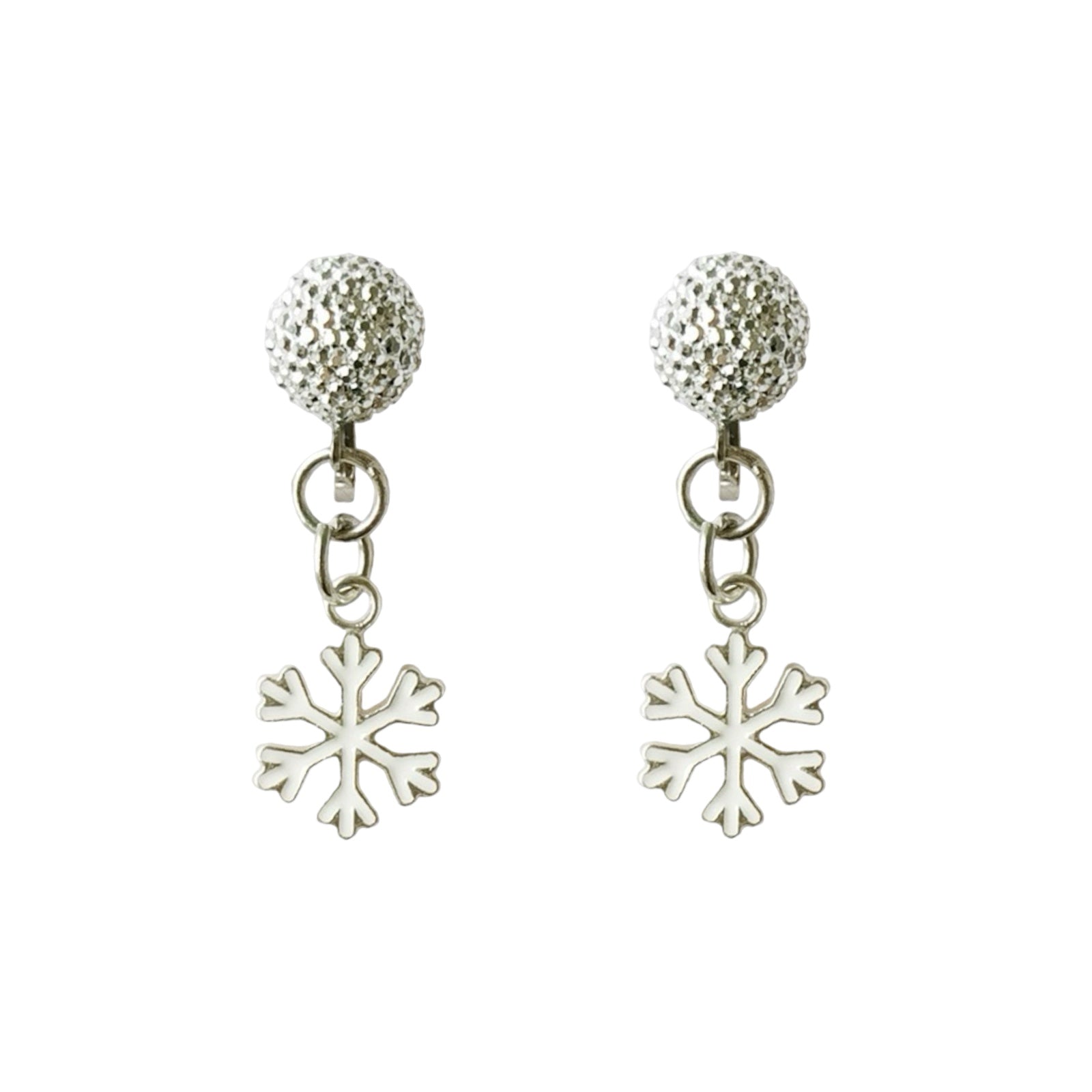 Clip earrings: Ice star silver hanging (Frozen)