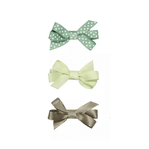 Hairpins: Bow tie set green