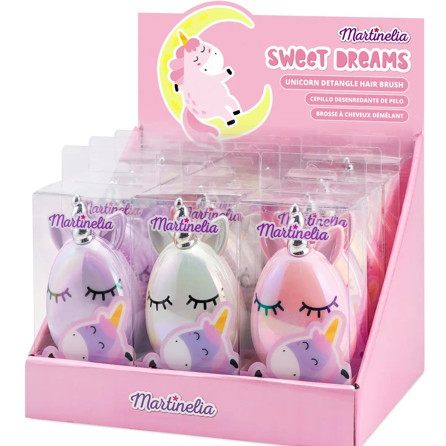 Eenhoorn haarborstel detangle haarborstel roze