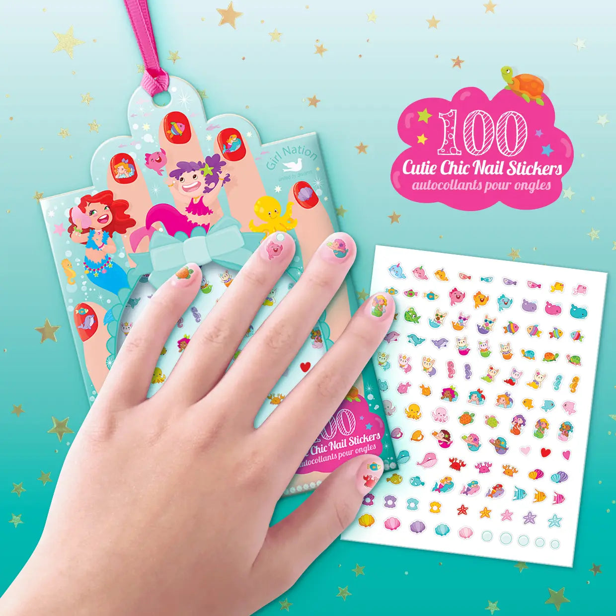 Nagelstickers Zeemeerminnen (100 stuks)