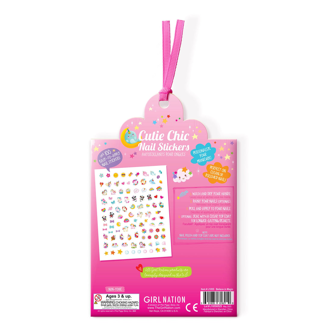 Nagelstickers Eenhoorn (100 stuks)