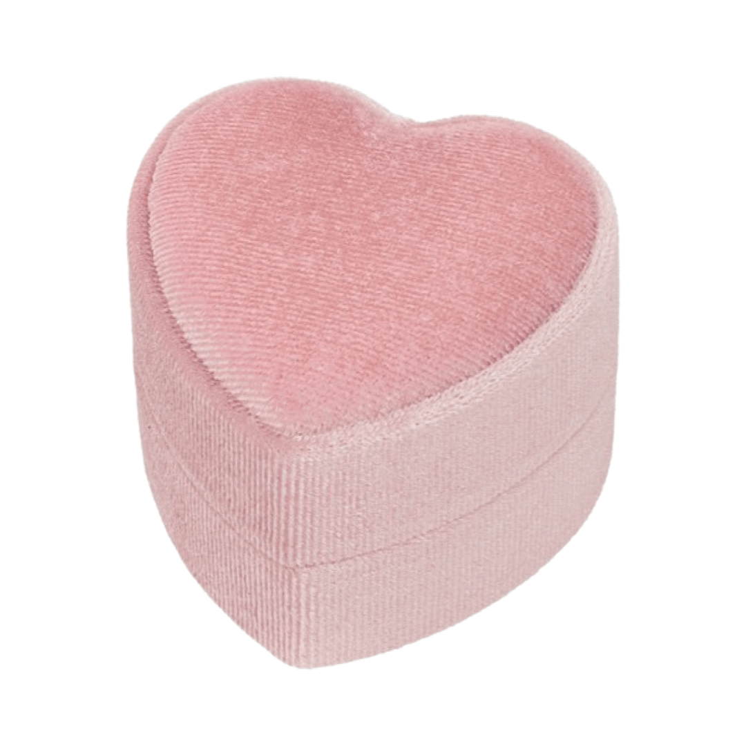 Jewelry box: Velvet pink heart