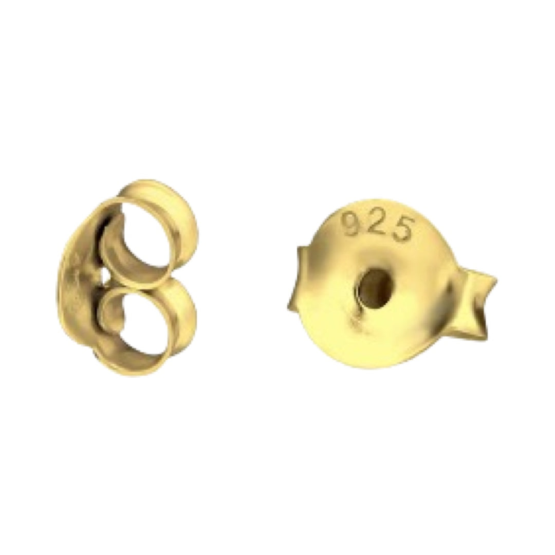 Silberne Kinder-Ohrringe: Rückengold (1 Stück)