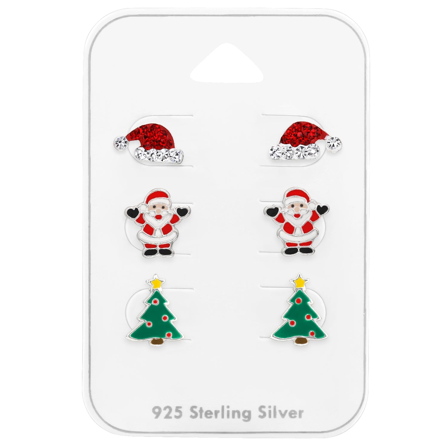 Silberne Kinder-Ohrringe: Weihnachten 5 (Sets)