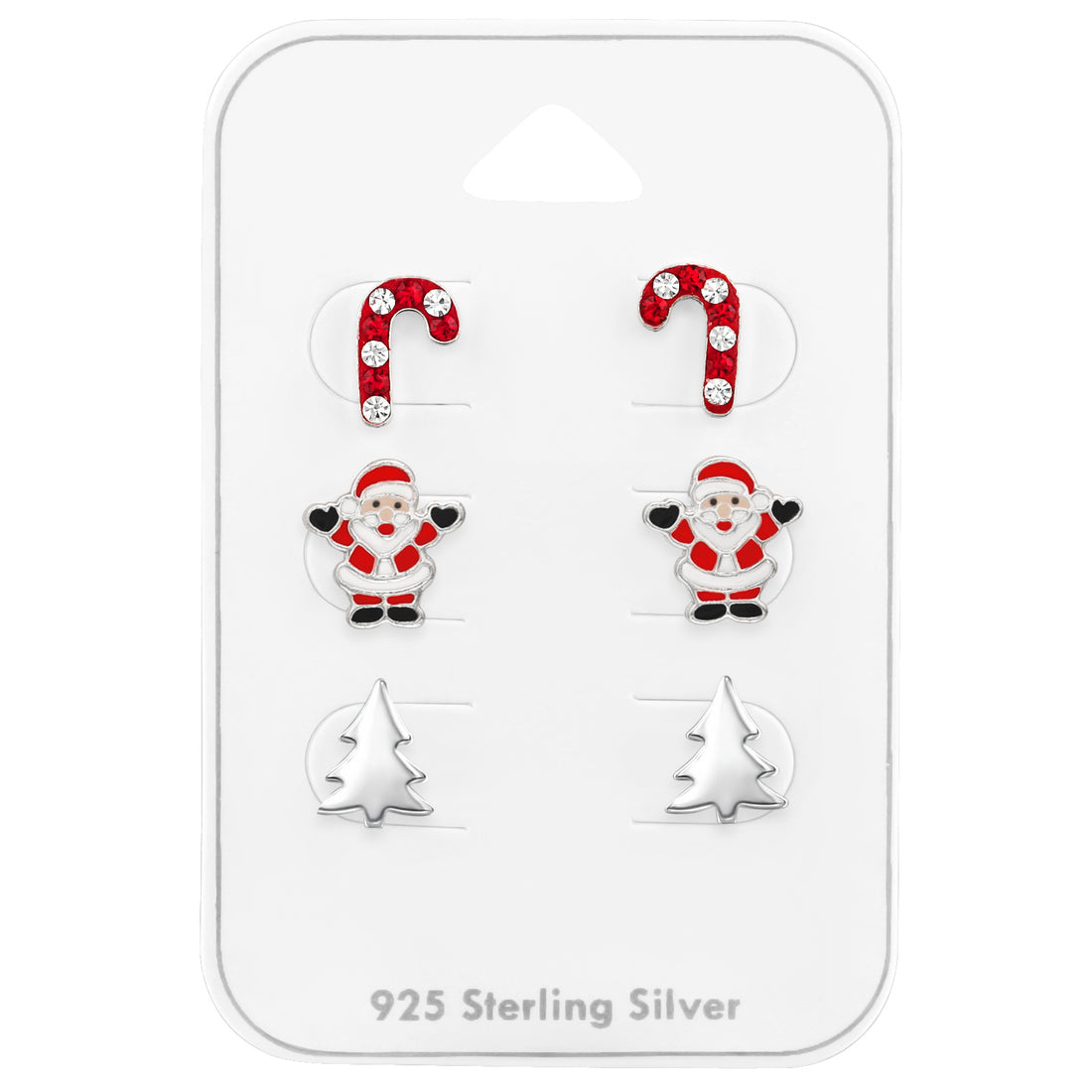 Silberne Kinder-Ohrringe: Weihnachten 6 (Sets)