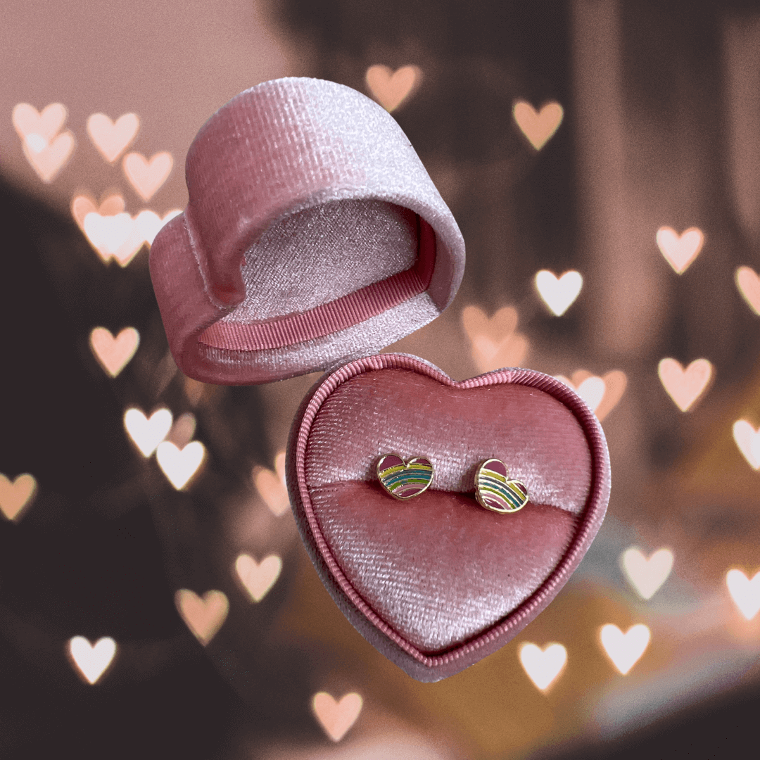 Jewelry box: Velvet pink heart
